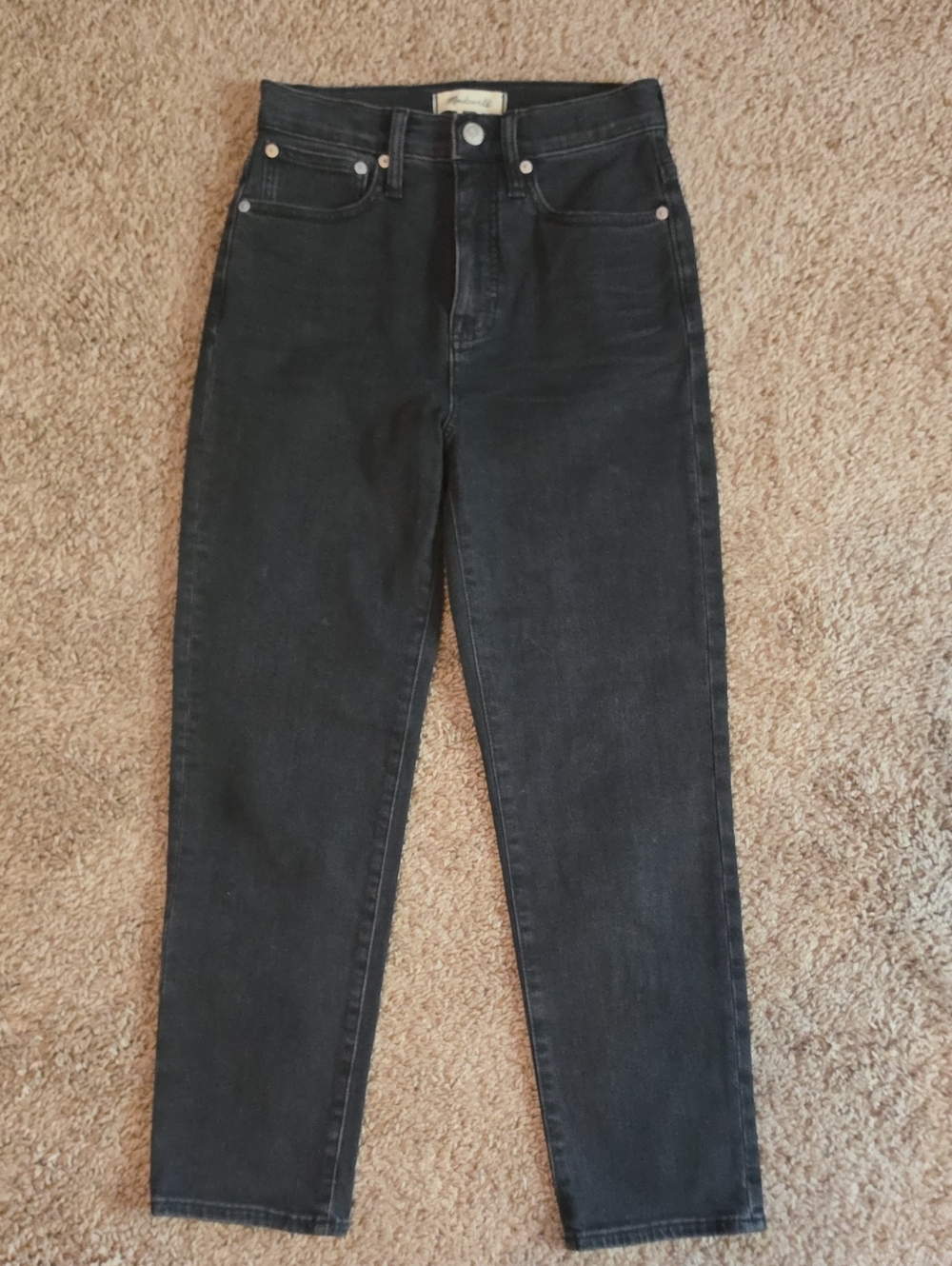 Off Black Madewell Classic Straight Leg Jean Size 24